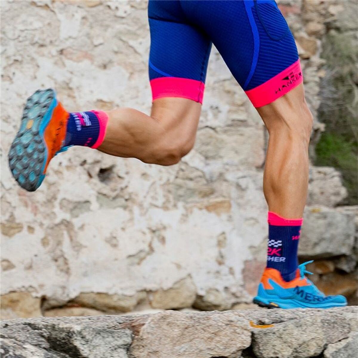 Sports Socks Run Blue Running