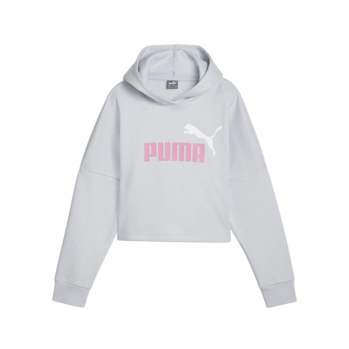 Hooded Sweatshirt for Girls Ess Logo Cropped Hoodie G