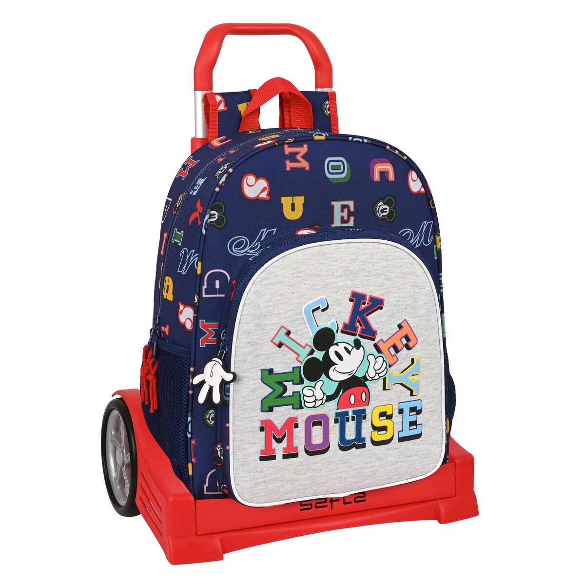 School Rucksack with Wheels Only one Navy Blue 33 x 42 x 14 cm