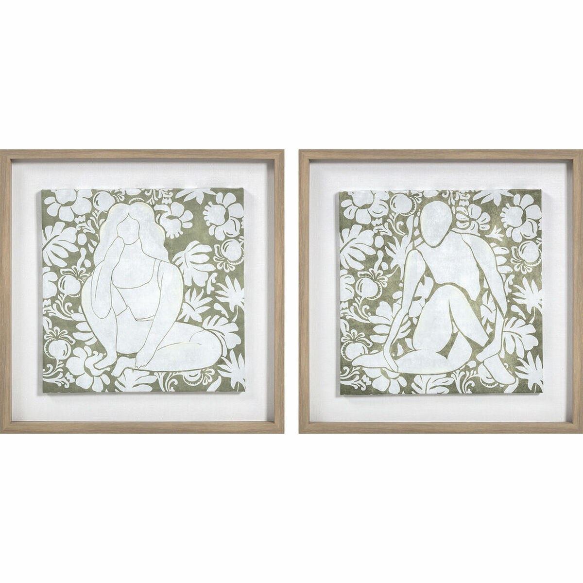 Canvas Wood Floral (2 Units) (Refurbished D)