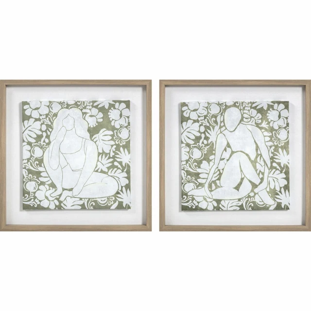 Canvas Wood Floral (2 Units) (Refurbished D)