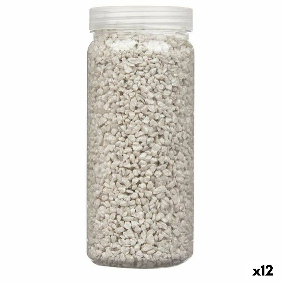 Decorative Stones Grey 2 - 5 mm 700 g 6,5 x 15,5 x 6,5 cm 6,2 x 15,3 x 6,2 cm 6,5 x 15,8 x 6,5 cm (12 Units)