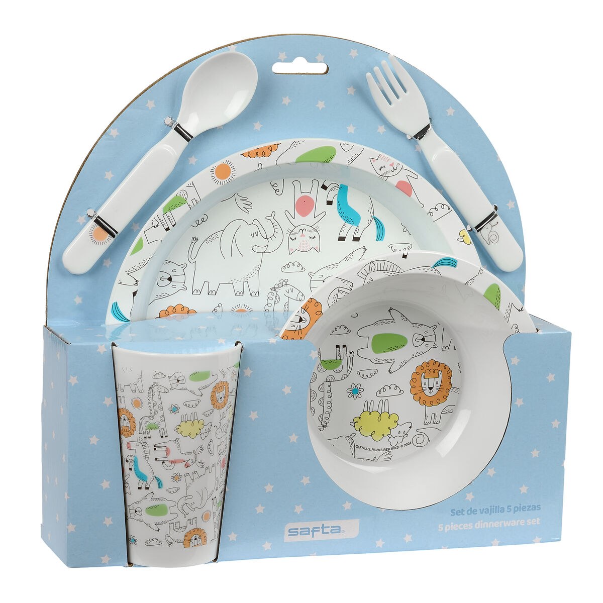 Children's dish set Zoo Polyester PVC