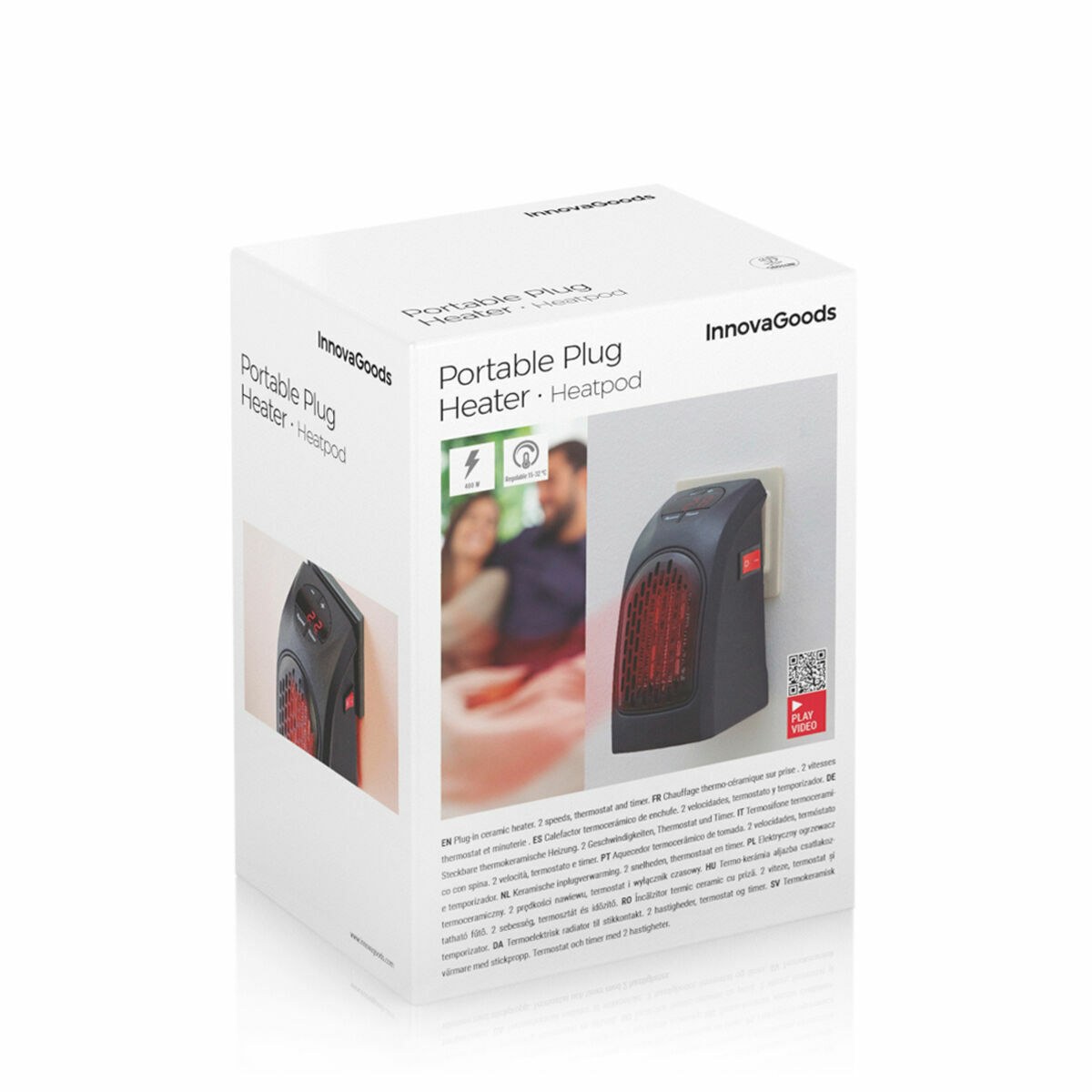 Portable Mini Plug Heater Black 400 W (Refurbished A)