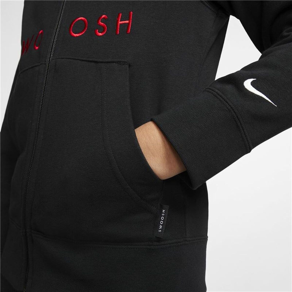 Children's Sports Jacket Swoosh Black