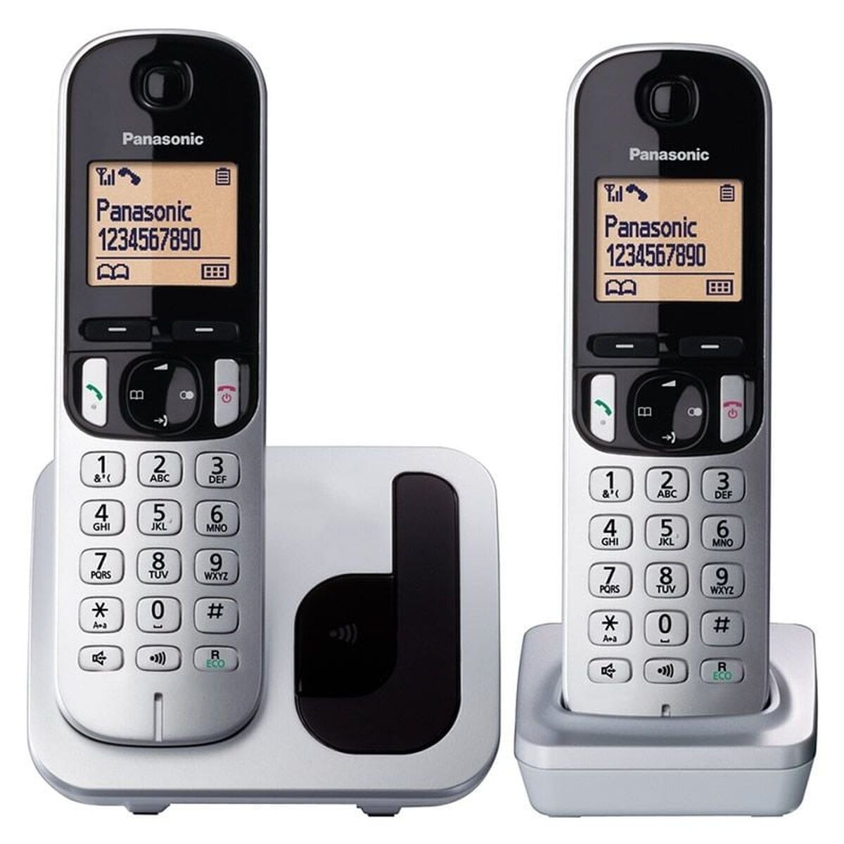 Wireless Phone KX-TGC212 Amber Silver Metallic