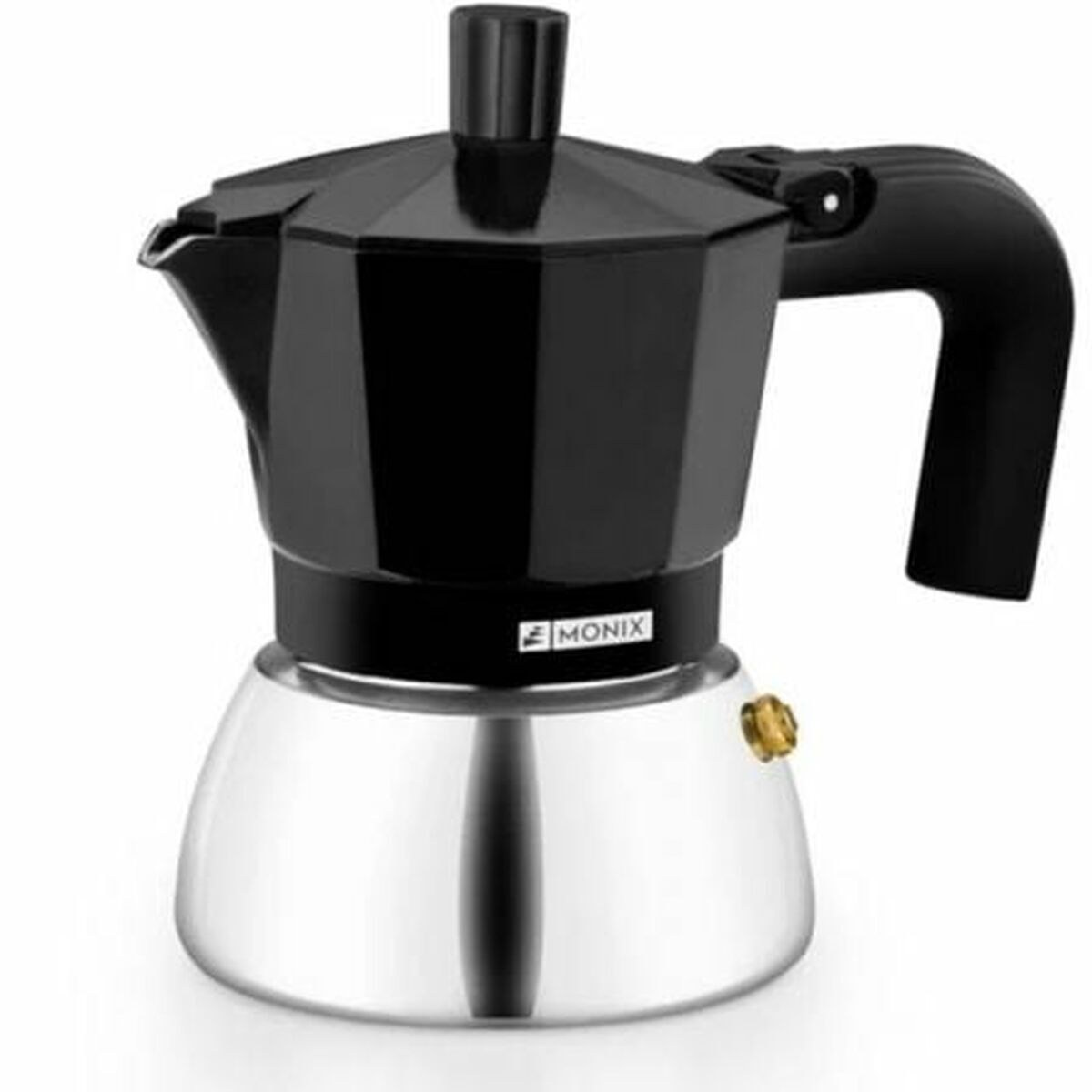 Italian Coffee Pot INOX BLACK 9T Black 470 ml