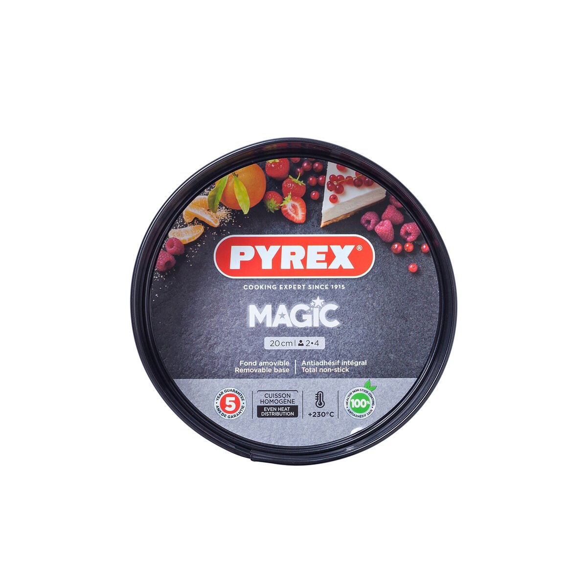Springform Pan Magic Circular Black 20 cm Metal 4 Units