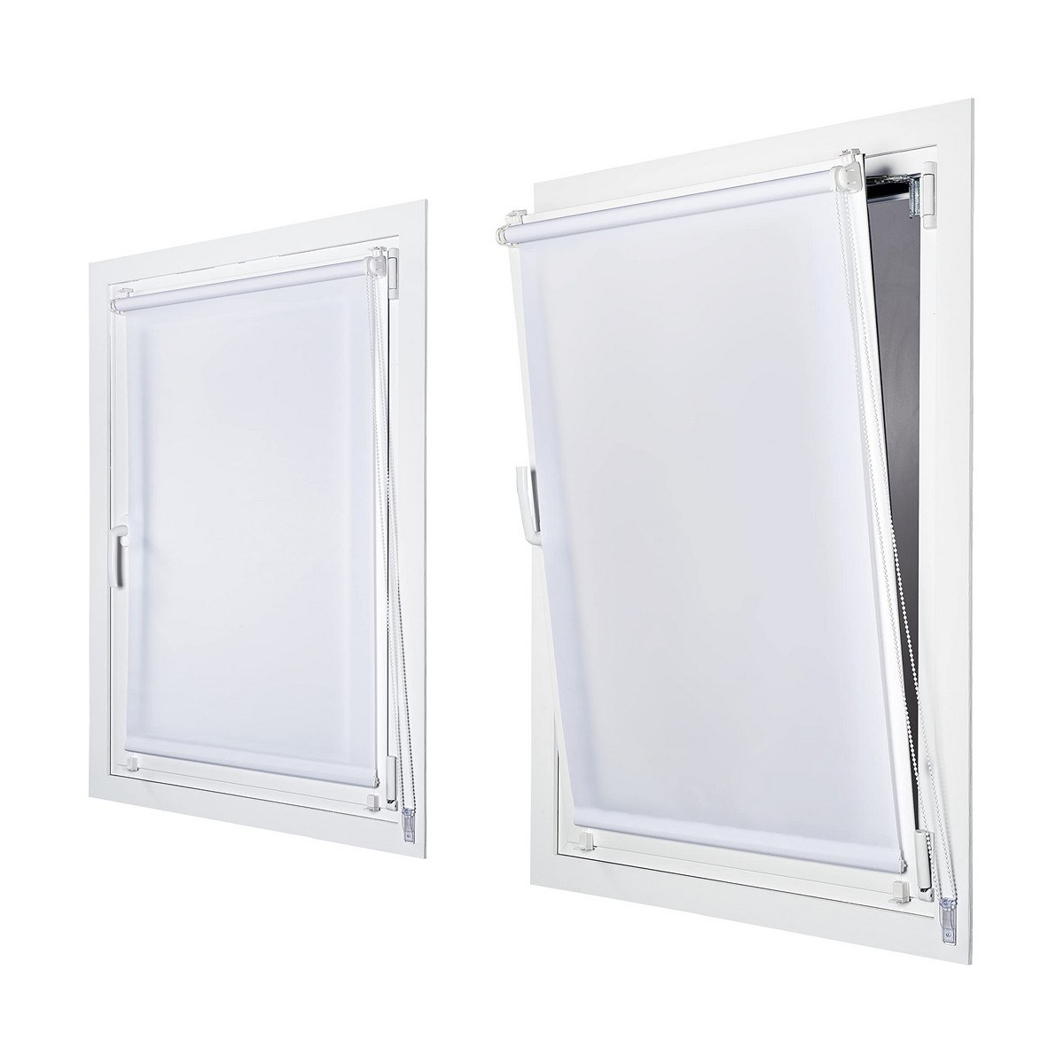 Roller blinds Clip&Fix Night&Day White 150 x 180 cm