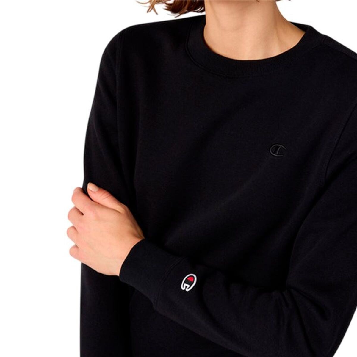 Women’s Sweatshirt without Hood Icons Tonal Black