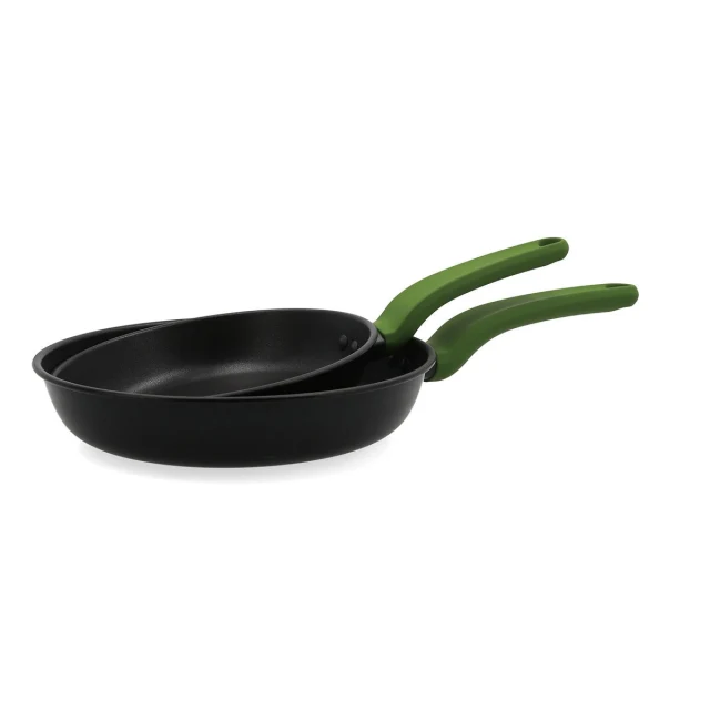 Set of pans Vitae Carbon steel Black (2 Pieces)
