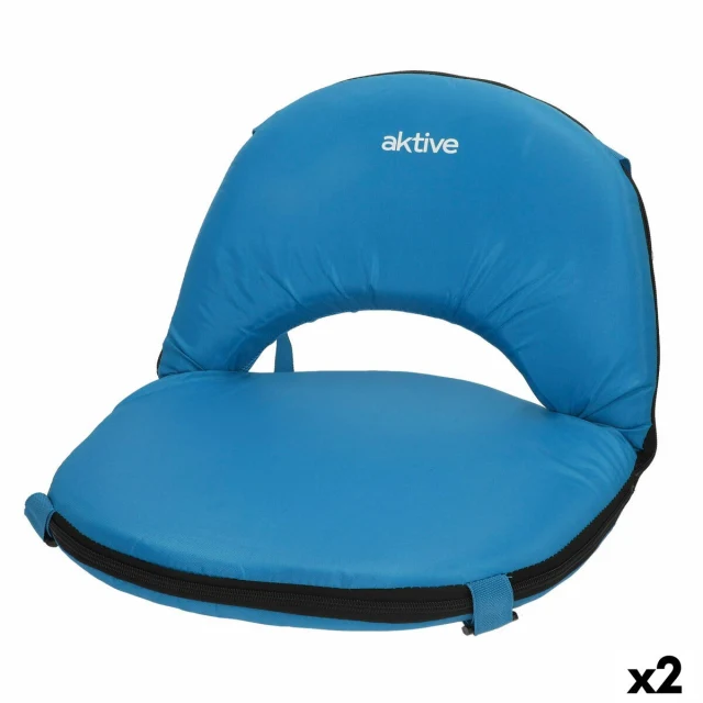 Seat Back 41 x 33 x 40 cm Blue Foldable (2 Units)