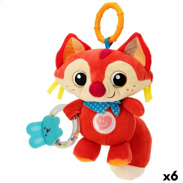 Rattle Cuddly Toy Fox 13,5 x 26,5 x 7,5 cm (6 Units)