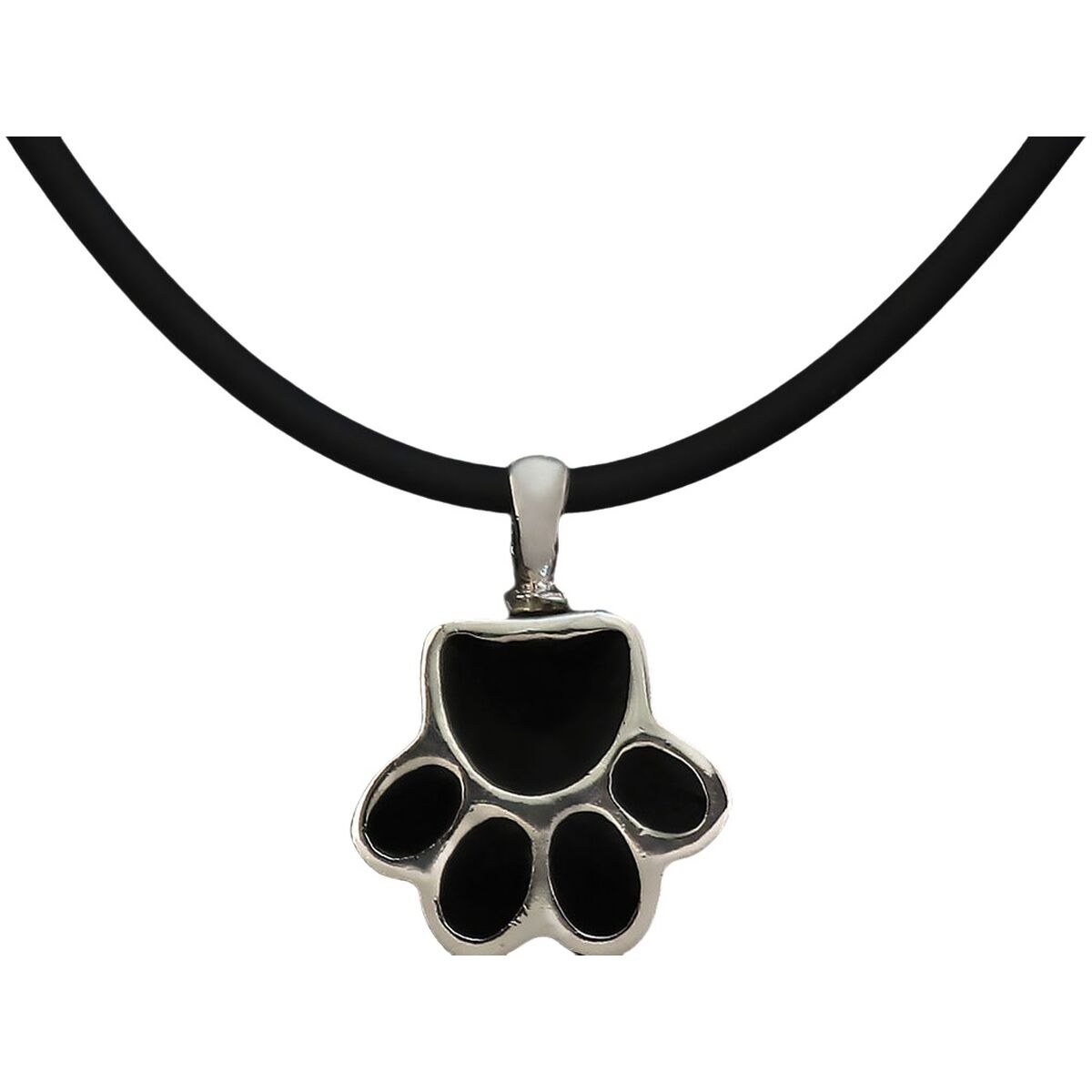 Ladies' Pendant 15 X 17 MM Black Silver