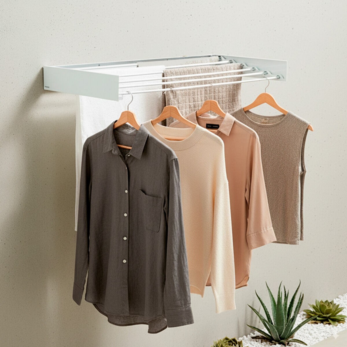 Foldable Extendable Retractable Wall Clothes Drying Rack Dryva 100