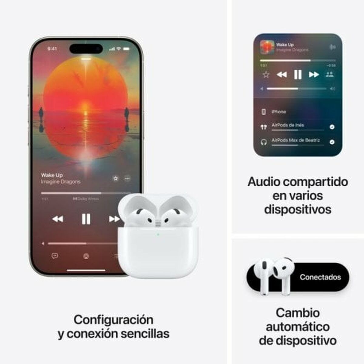 In-ear Bluetooth Headphones AirPods 4 White