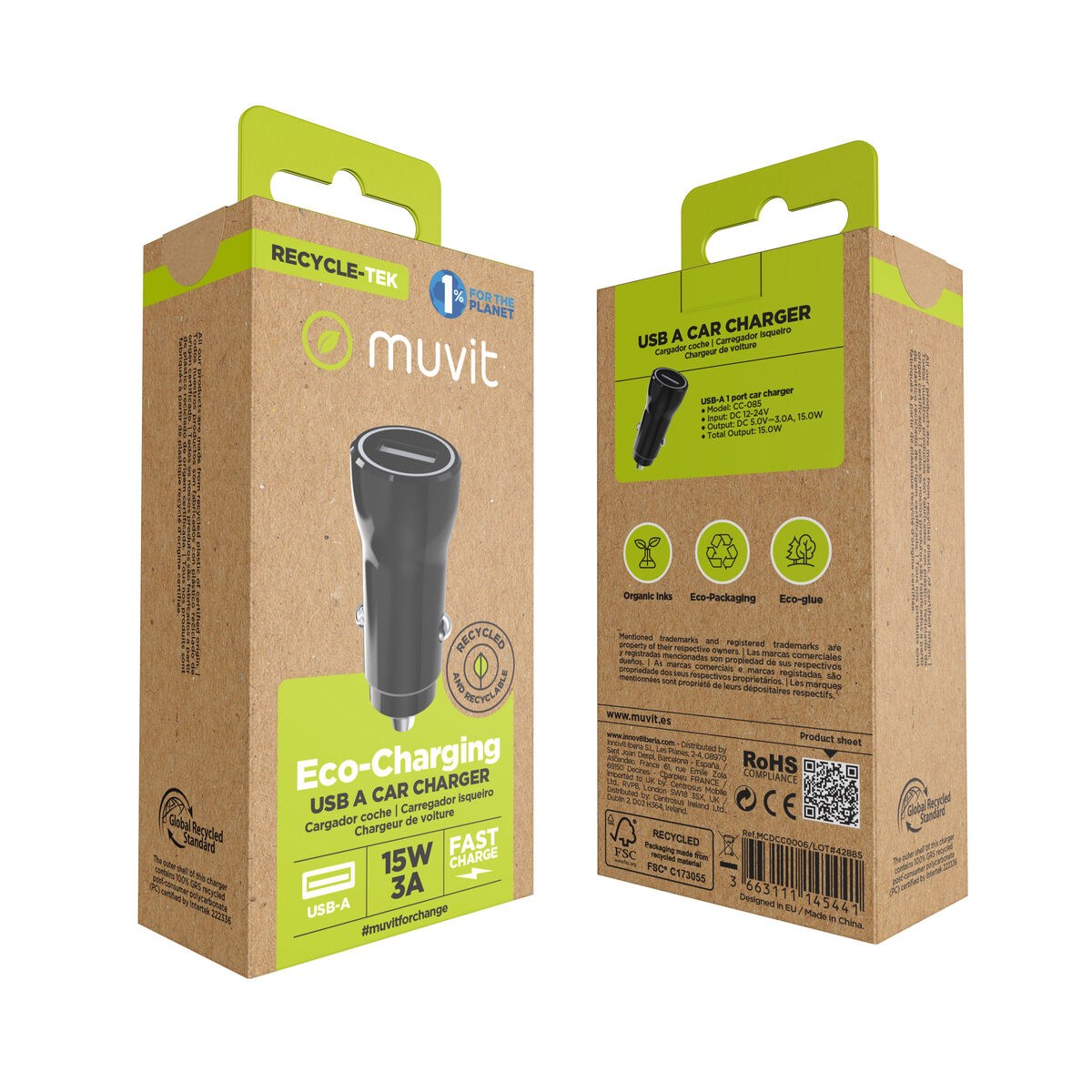 Car Charger Black 12 W