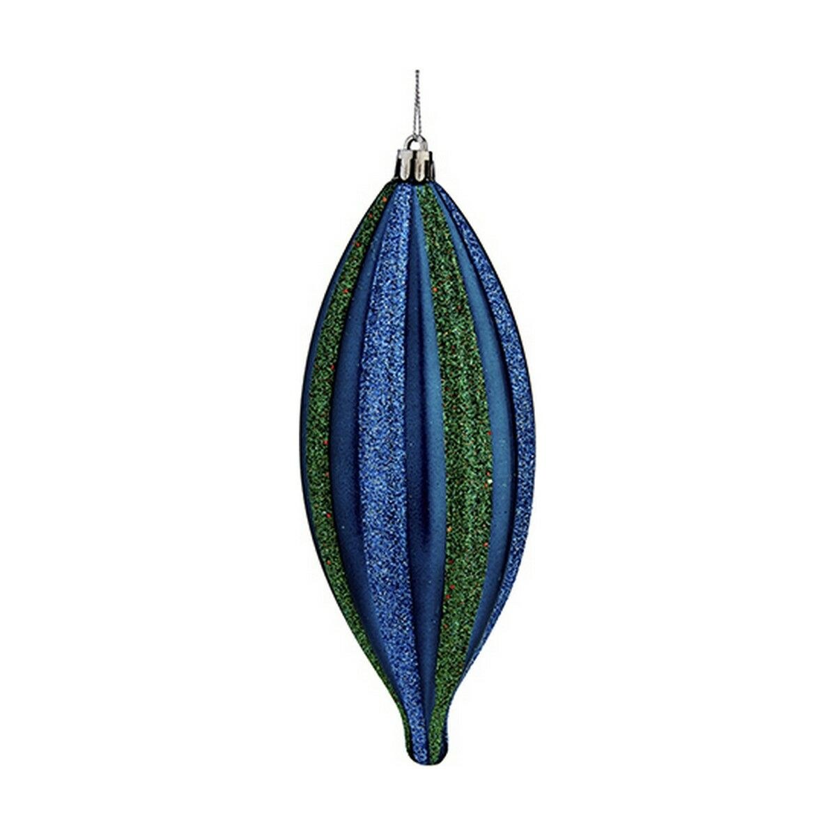 Christmas bauble Blue Green PVC 8,5 x 3,5 x 19 cm Streched