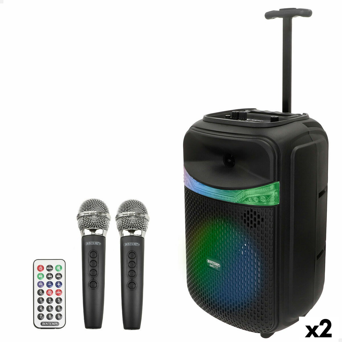 Speaker with Karaoke Microphone 2 Units
