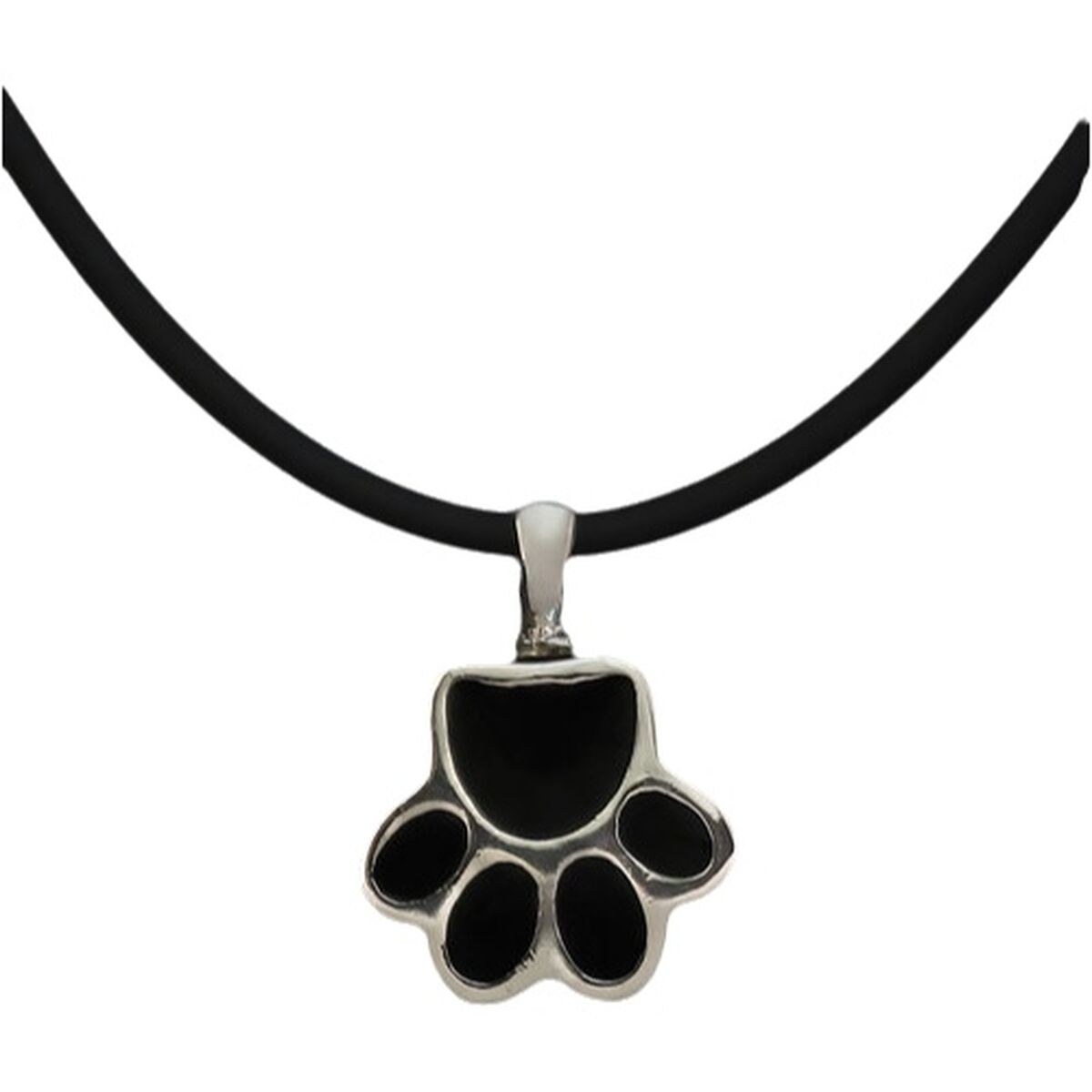 Ladies' Pendant 15 X 17 MM Black Silver