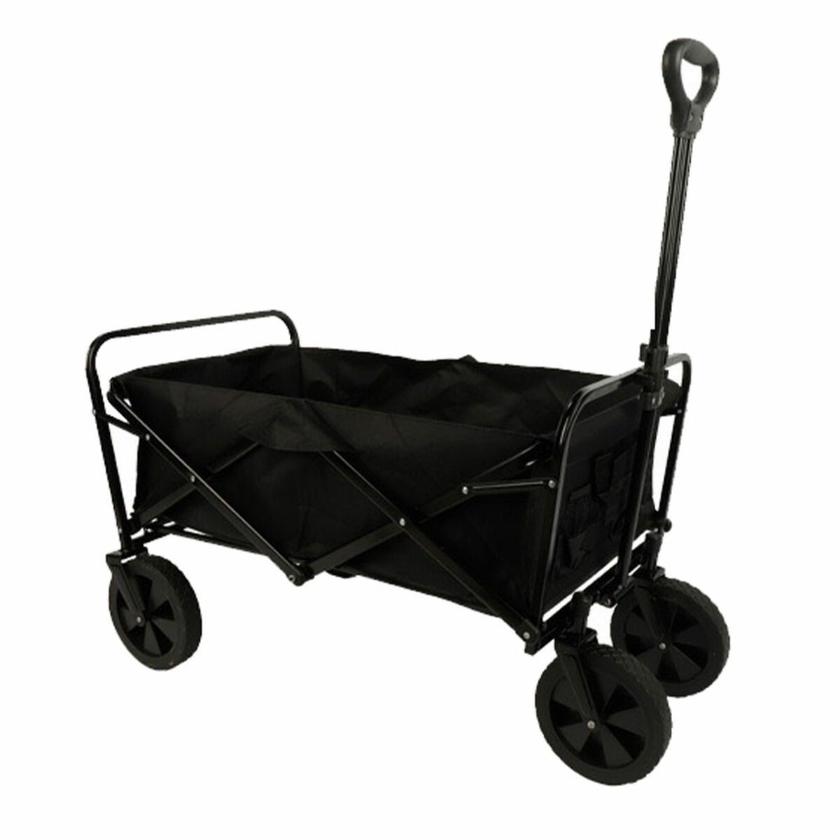 Folding Multi-Purpose Trolley Steel 150 KG Black Garden Beach Camping 86X50X59 cm