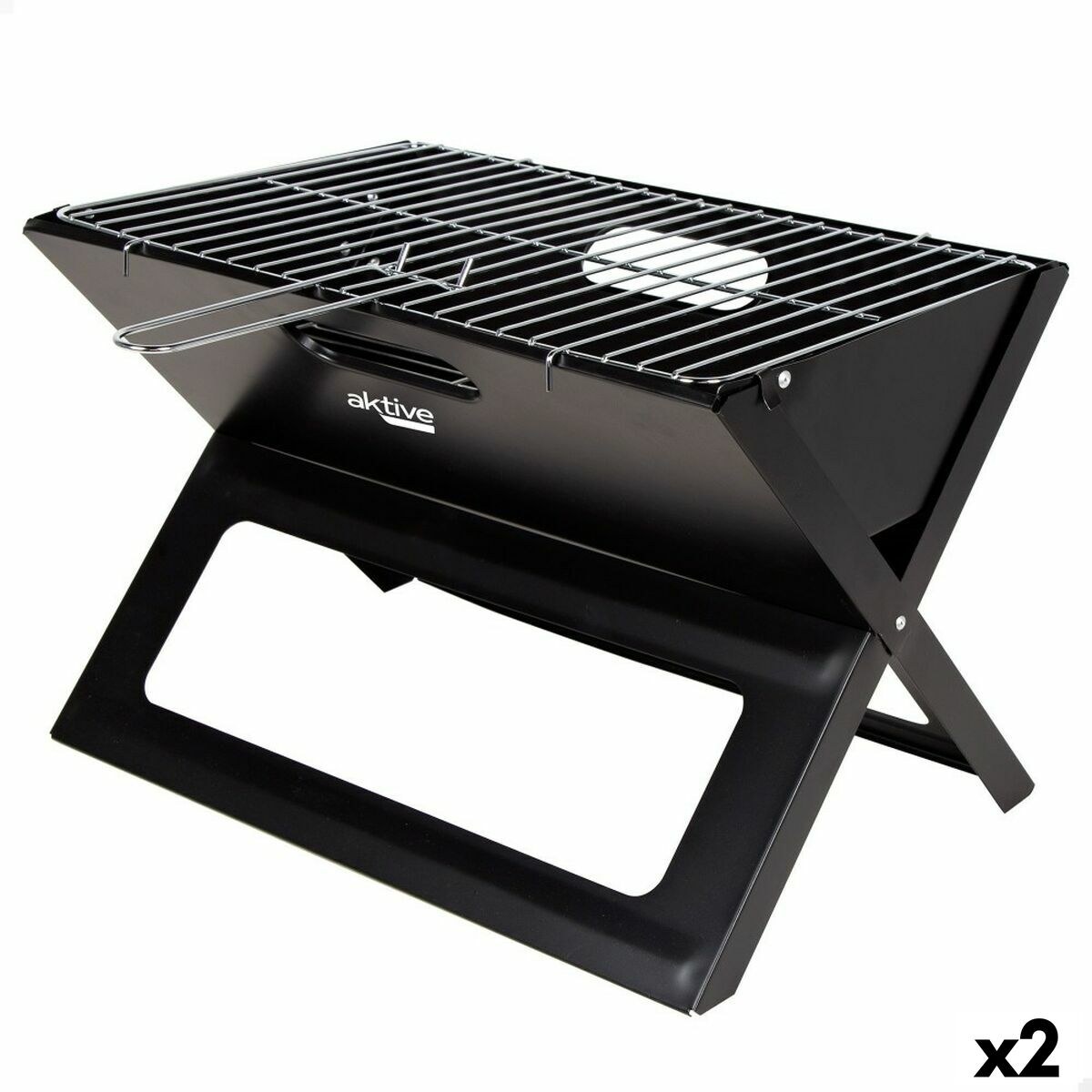 Barbecue Portable Black Steel Iron 45 x 30 x 29 cm