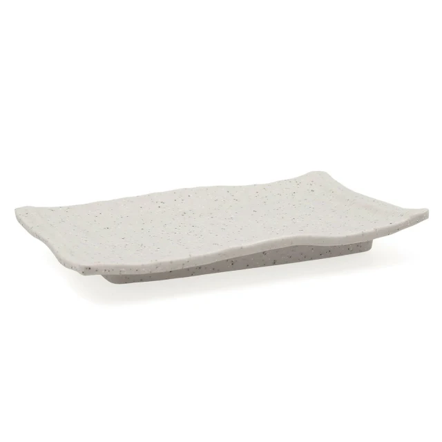 Flat plate Ikonic Rectangular Grey Plastic (20,7 x 13 x 2 cm) (Pack 12x)