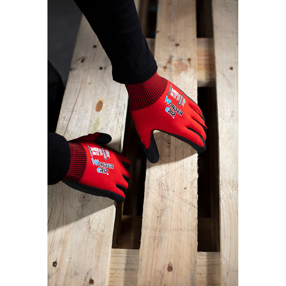 Work Gloves Red Nitrile