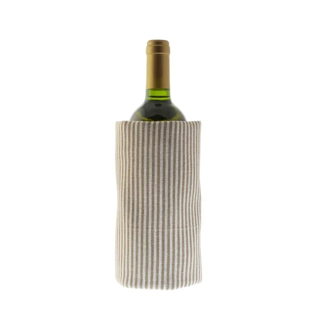 Bottle Cooler Eco Friendly Stripes Bicoloured Textile 40 x 20 cm