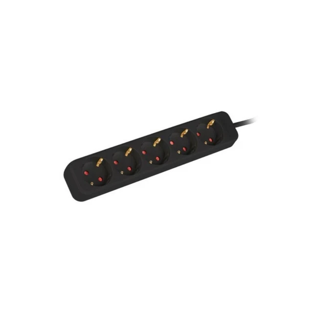 Power Strip - 5 Sockets Schuko 3 m Black
