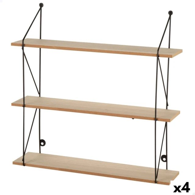 Shelves Iron MDF Wood 50 X 49 X 12 CM (4 Units)