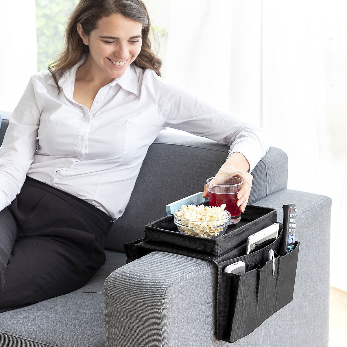 Sofa Tray with Organiser for Remote Controls IG814809 (Refurbished A)