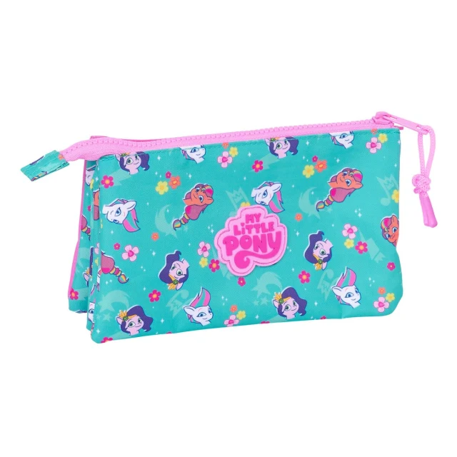 Triple Carry-all Magic Pink Turquoise 22 x 12 x 3 cm