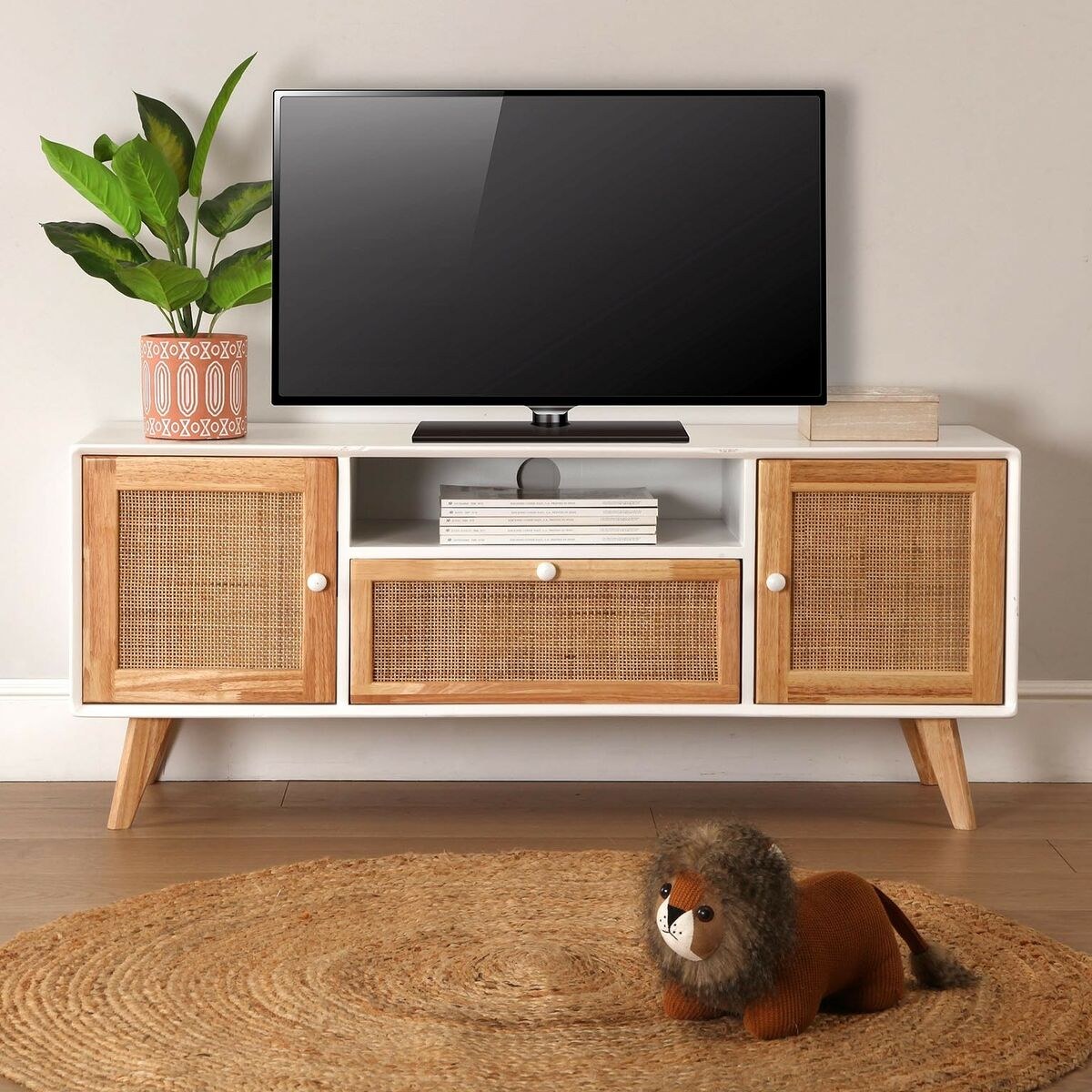 Carpet Ø 120 cm Rattan Jute