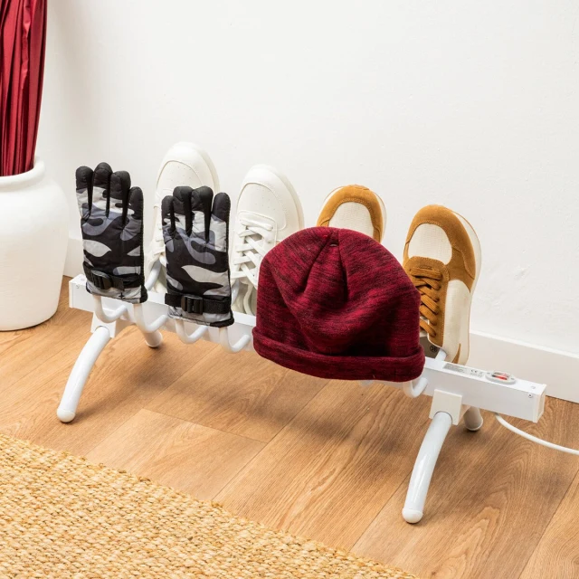 Electric Shoe Drying Rack 80 W 4 pairs White Metal Aluminium (Refurbished B)