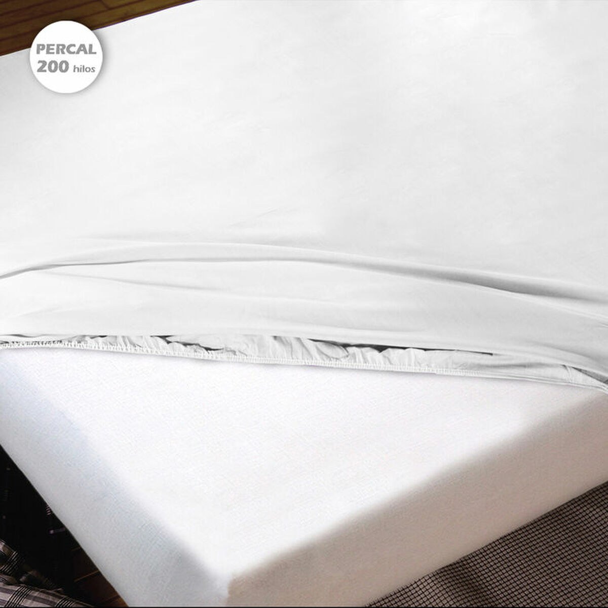 Fitted bottom sheet IRIS PREMIUM White Double