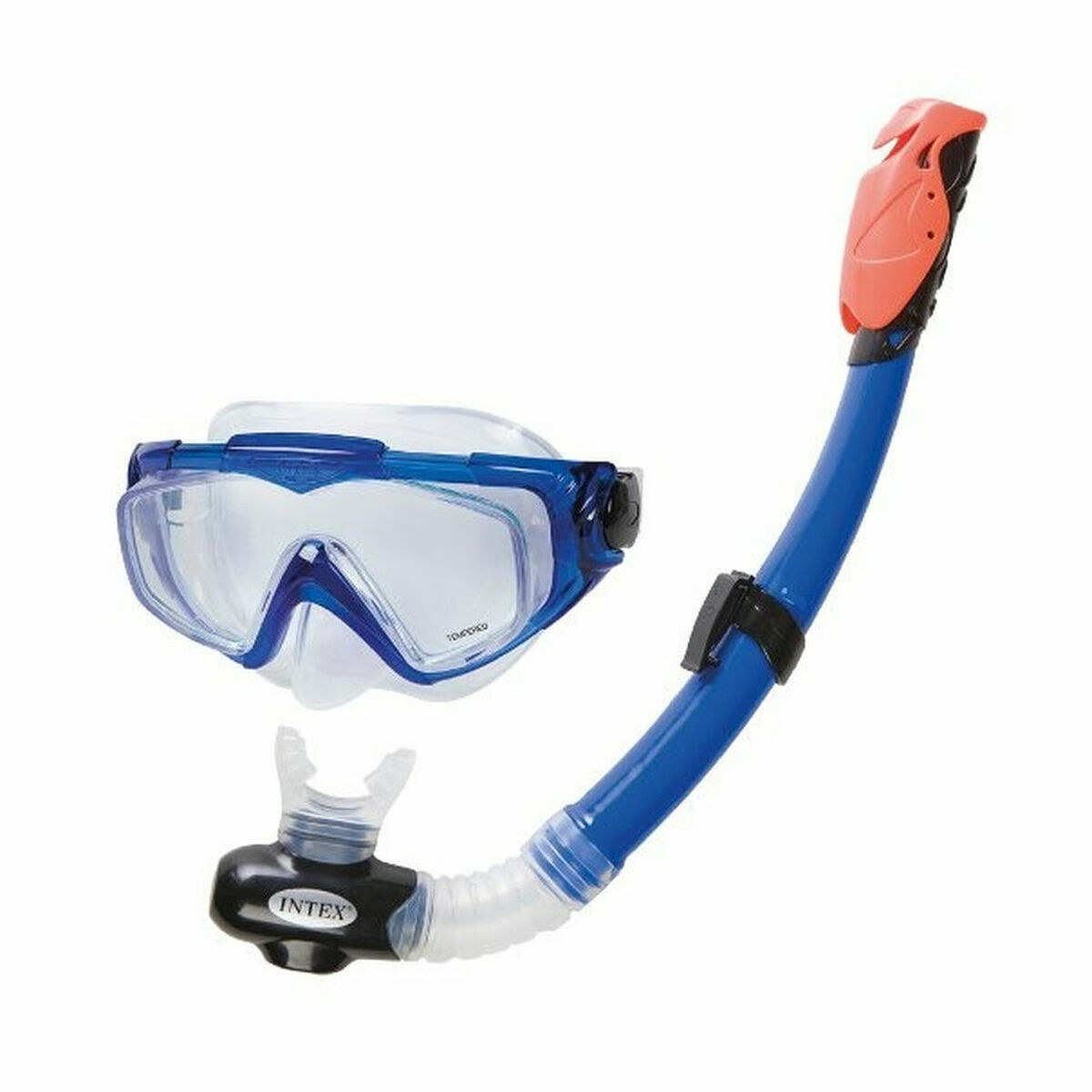 Snorkel Goggles and Tube Aqua Pro Swim Blue