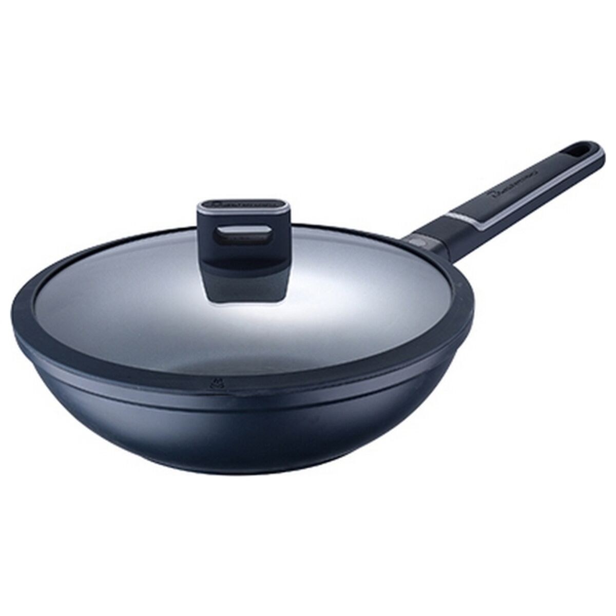 Wok Pan Indigo Black Aluminium (Ø 28 cm)