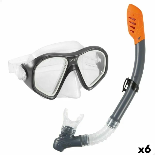 Snorkel Goggles and Tube Reef Rider Blue (6 Units)