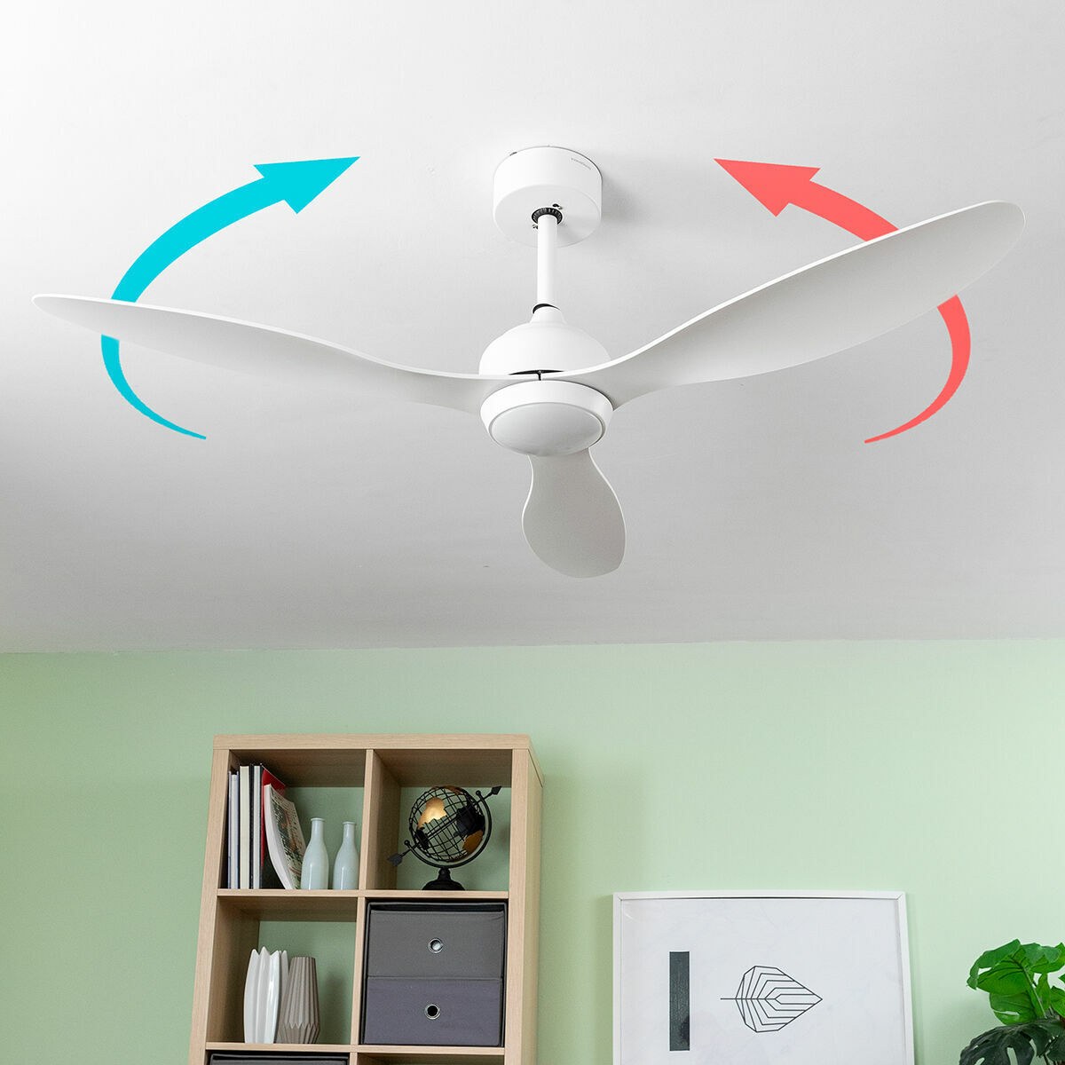 LED Ceiling Fan with 3 ABS Blades 52" Ø132 cm White 36 W (Refurbished A)