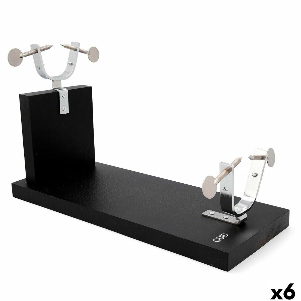 Ham stand Ebano Black Wood 46 x 18 x 25 cm (6 Units)