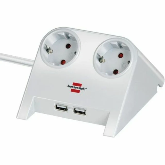 2-socket plugboard without power switch 1153520222 3600 W USB x 2 Tablecloth (1,8 m)