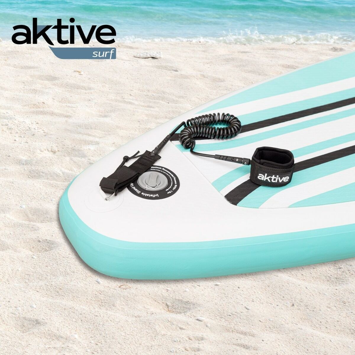 Leash Black 20 cm Spiral Stand Up Paddle Board