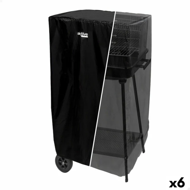 Protective Cover for Barbecue Black 6 Units 74,5 x 109 x 64,5 cm