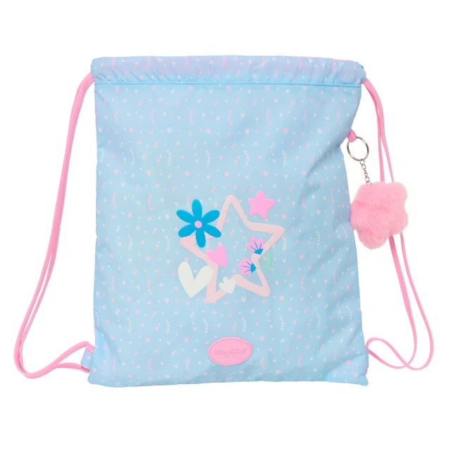Backpack with Strings Smile Blue Pink 35 x 40 x 1 cm