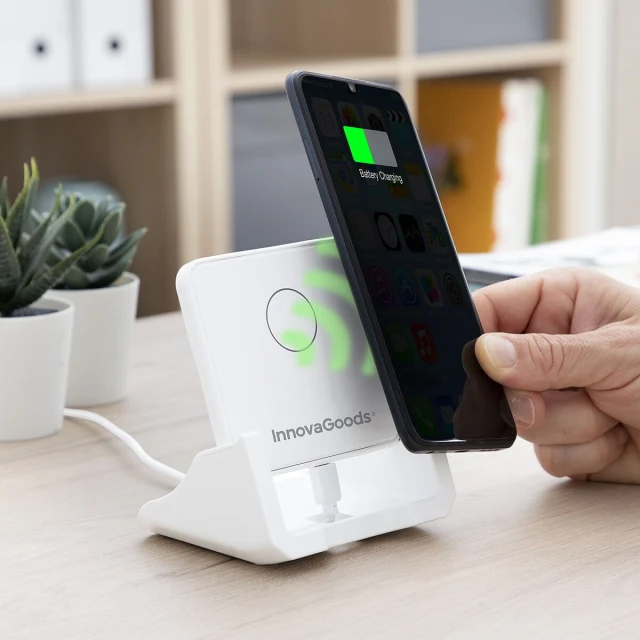 Multi-position Wireless Charger with Support Base Pomchar