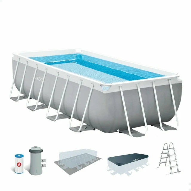 Removable pool Prism Frame 488 x 244 x 107 cm 10.874 l Grey