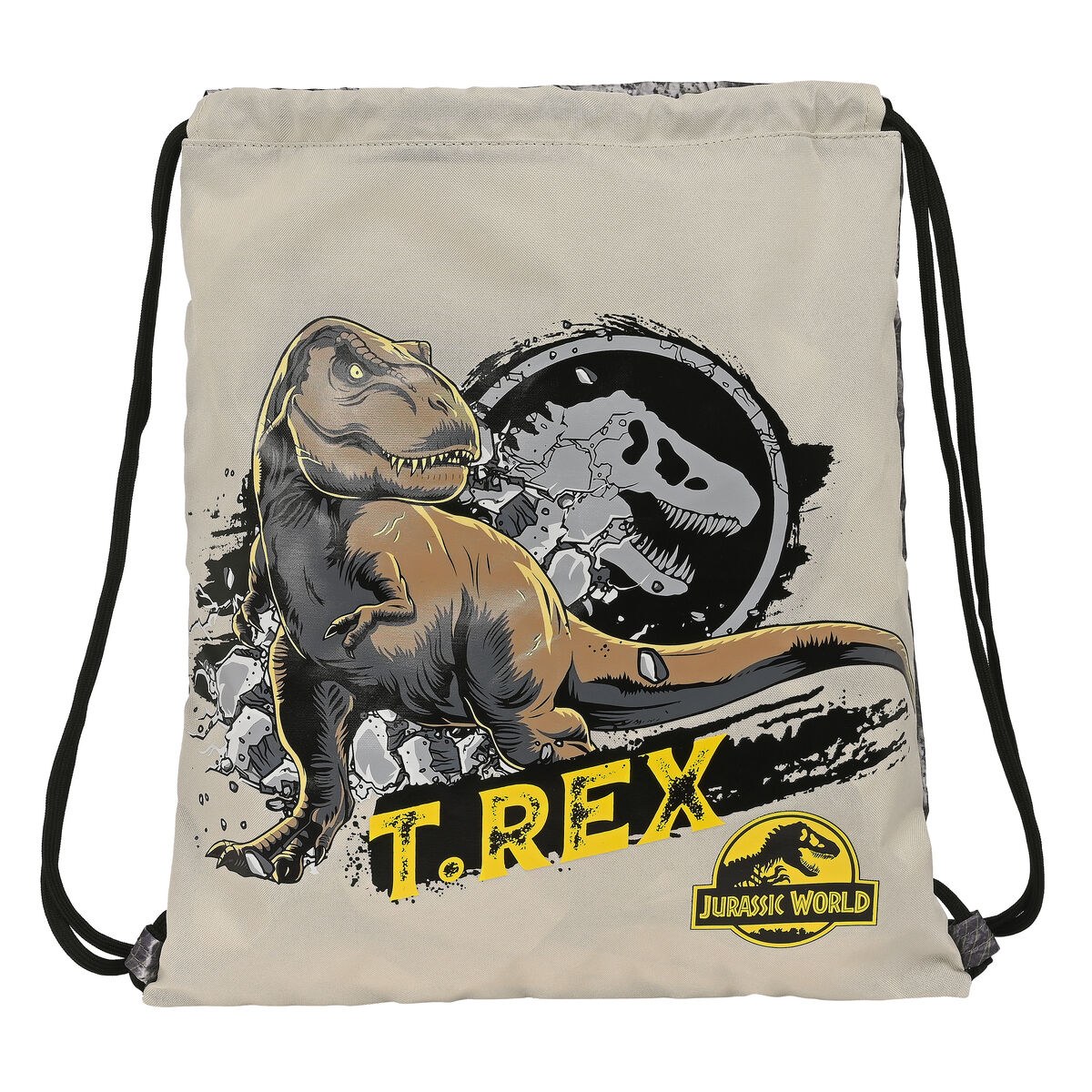 Backpack with Strings Warning Grey 35 x 40 x 1 cm