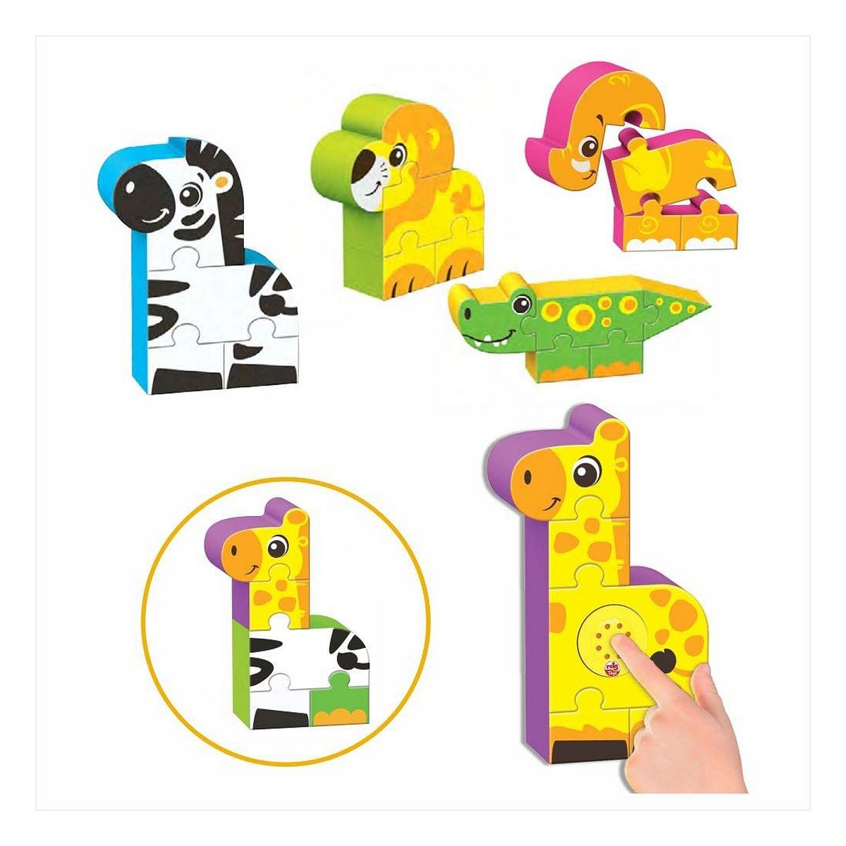 Child's Puzzle Zoo Blocks 22 Pieces