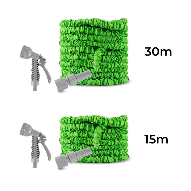 Pack 8-In-1 High Pressure Water Gun with Tank and Extendable Garden Hose